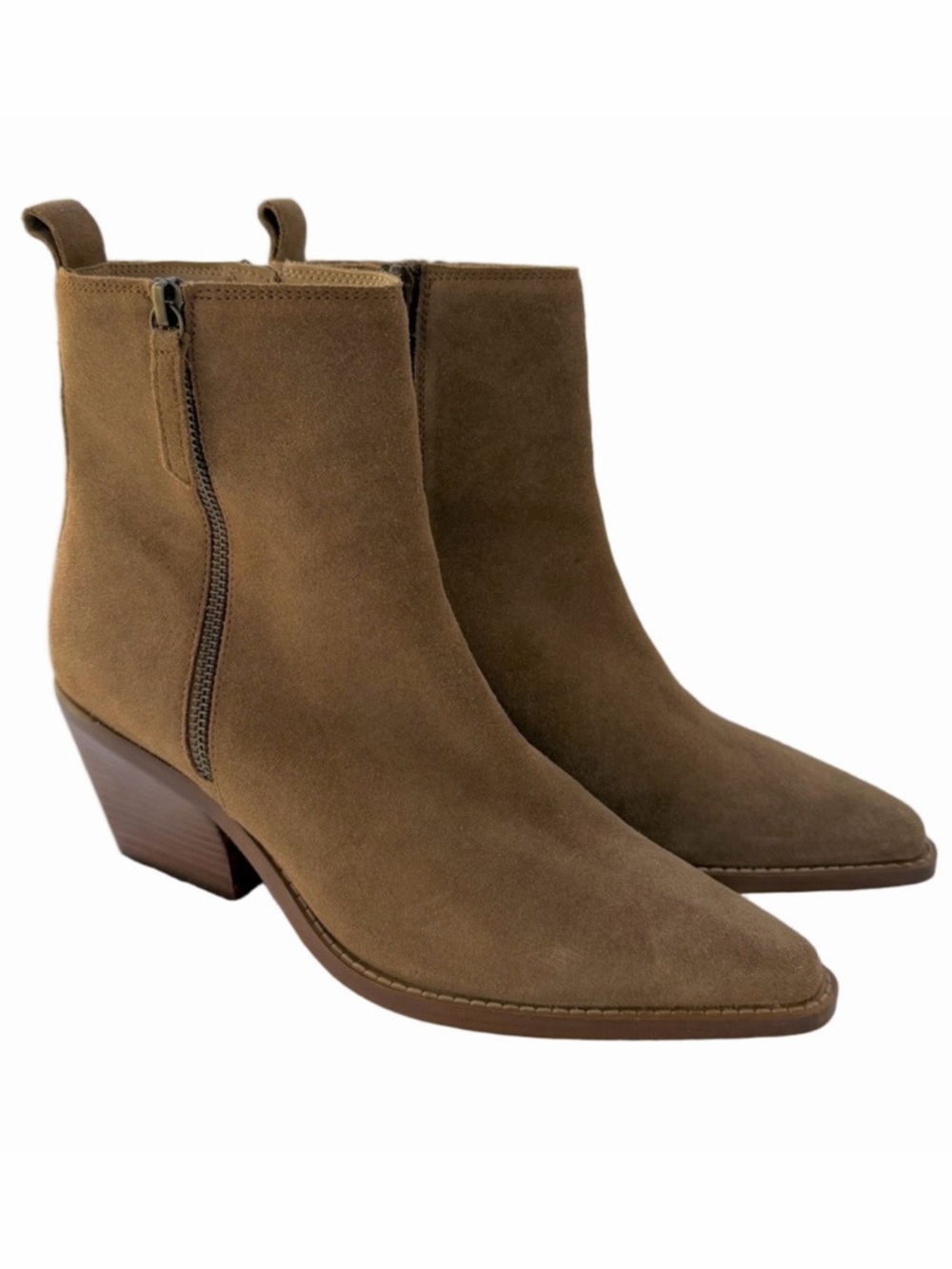 House of Harlow 1960 Revolve Tan Suede Western Booties Size 9.5